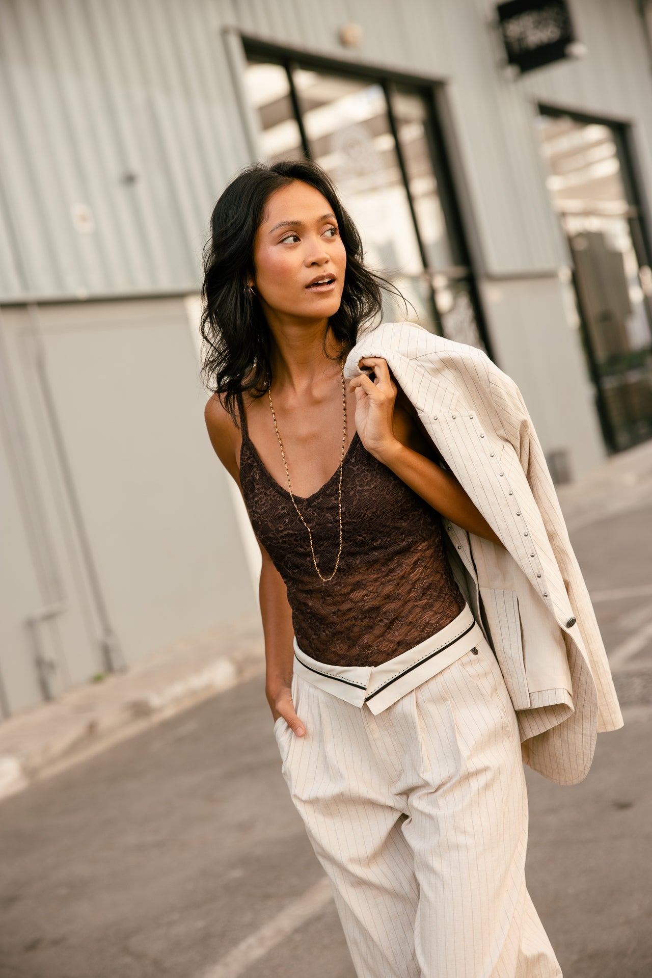 

Lace top  Women Dizzi Flower brown | Freeman T. Porter