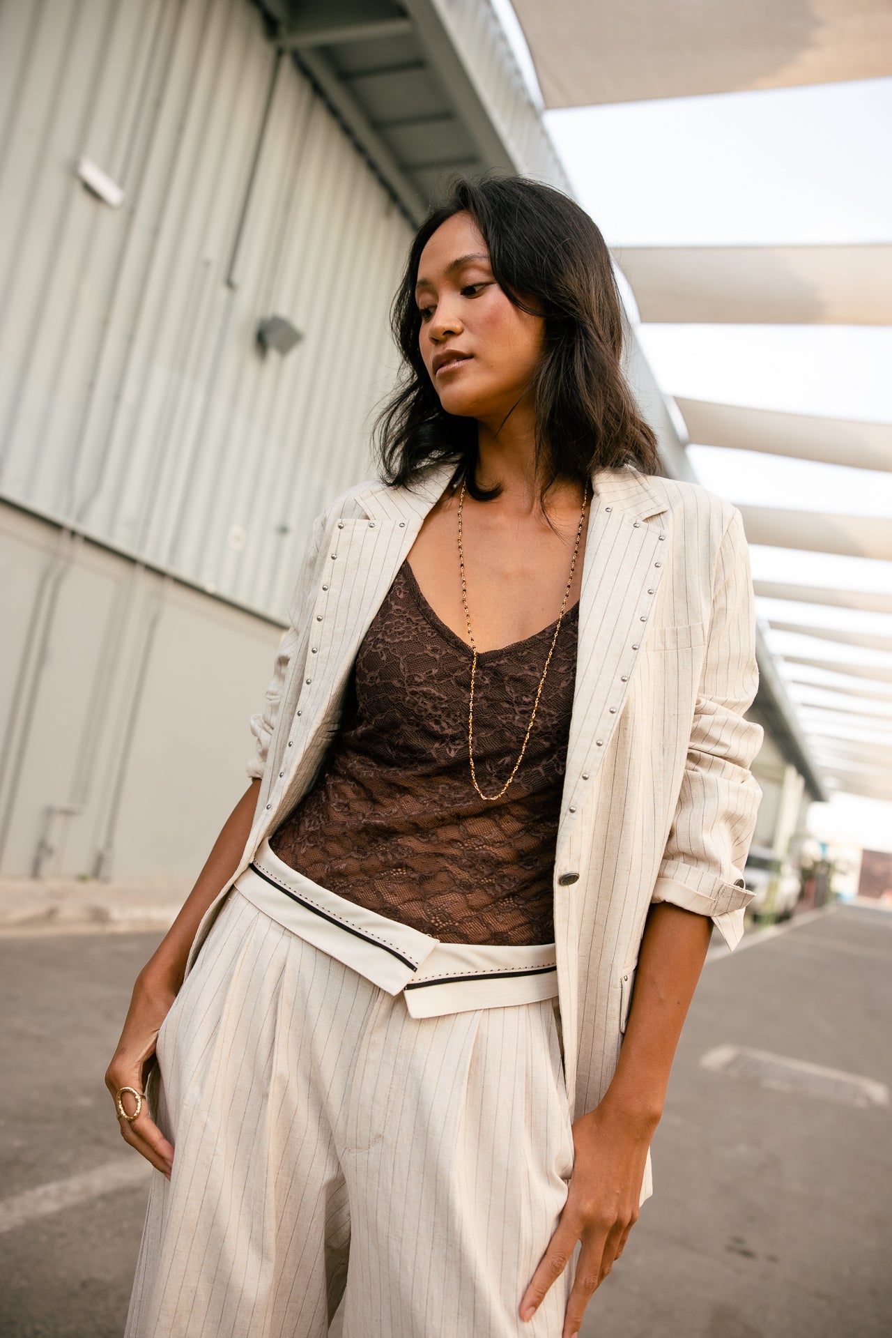 

Lace top  Women Dizzi Flower brown | Freeman T. Porter