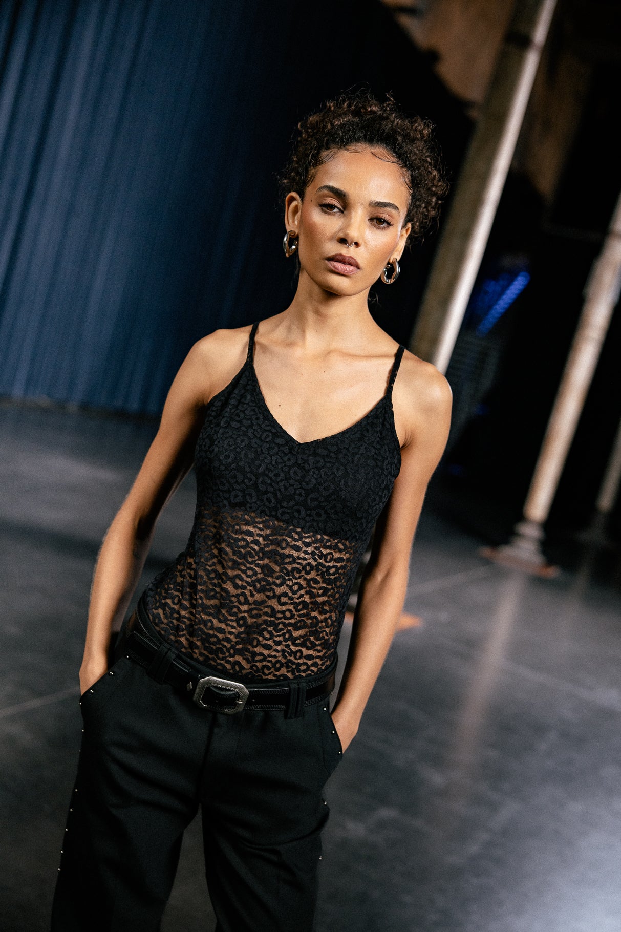 

Lace top  Women Dizzi Leo black | Freeman T. Porter