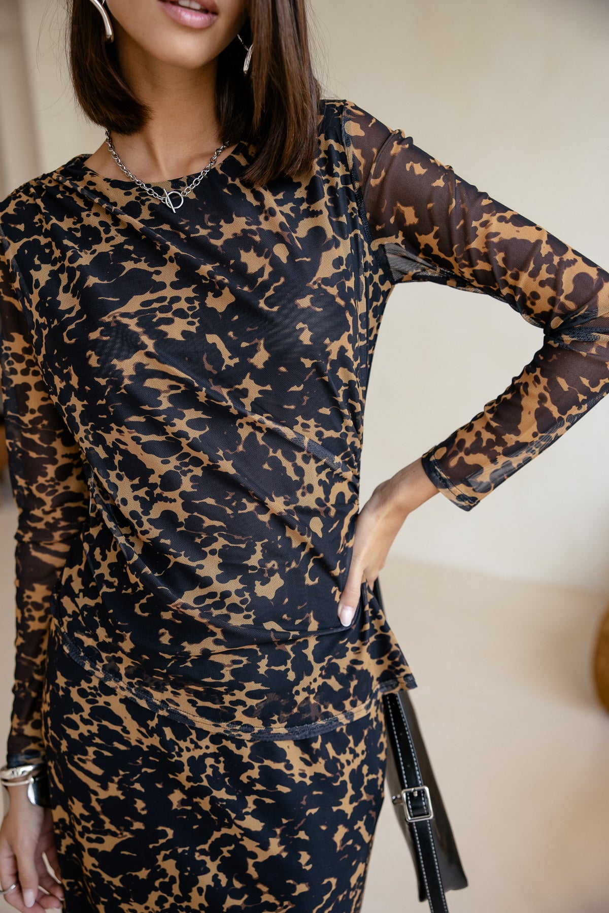 

Top van mesh met print Dames Tich Amber Shell original | Freeman T. Porter
