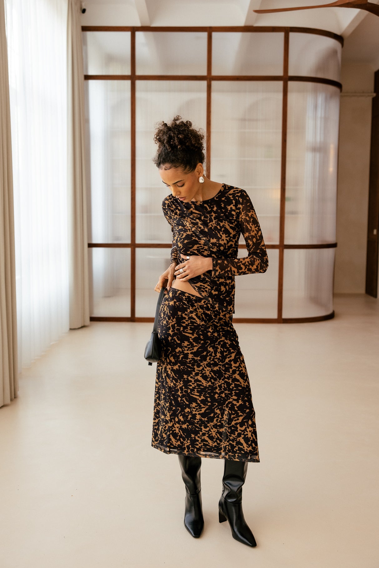 

Top en mesh imprimé Femme Tich Amber Shell original | Freeman T. Porter