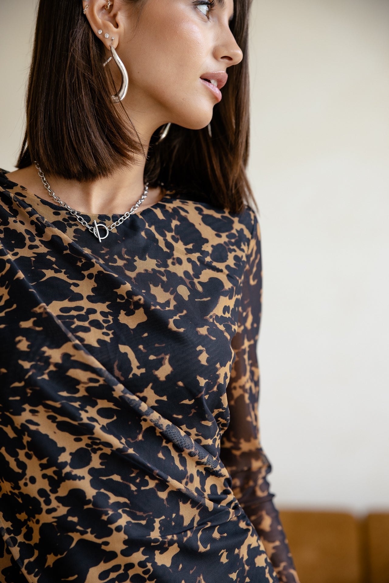 

Top van mesh met print Dames Tich Amber Shell original | Freeman T. Porter