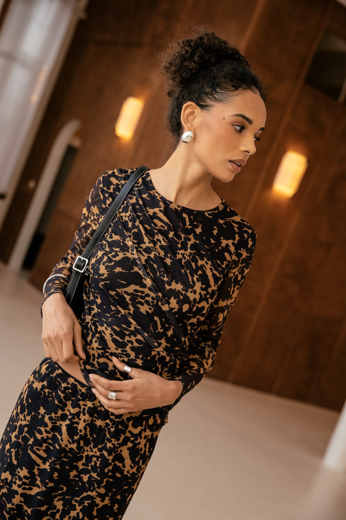 

Top en mesh imprimé Femme Tich Amber Shell original | Freeman T. Porter