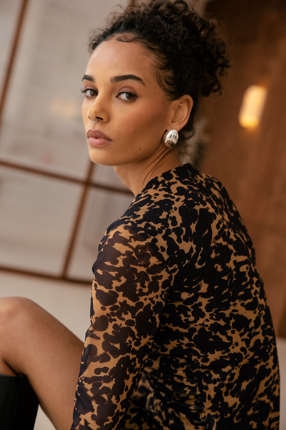 

Top en mesh imprimé Femme Tich Amber Shell original | Freeman T. Porter