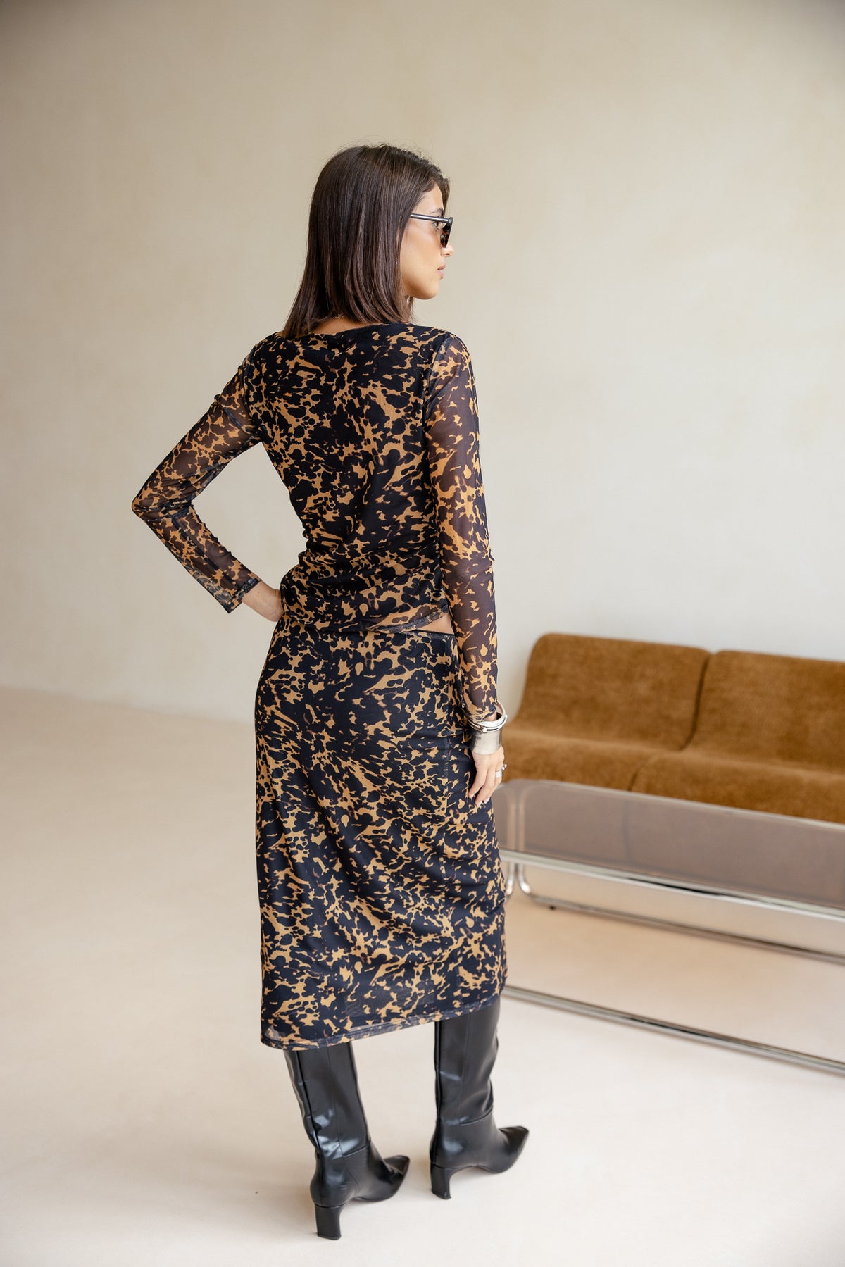 

Top van mesh met print Dames Tich Amber Shell original | Freeman T. Porter