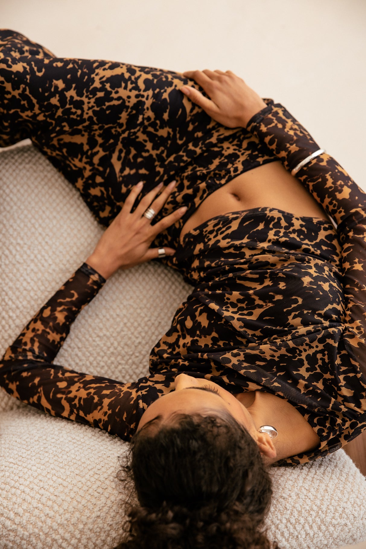 

Top en mesh imprimé Femme Tich Amber Shell original | Freeman T. Porter