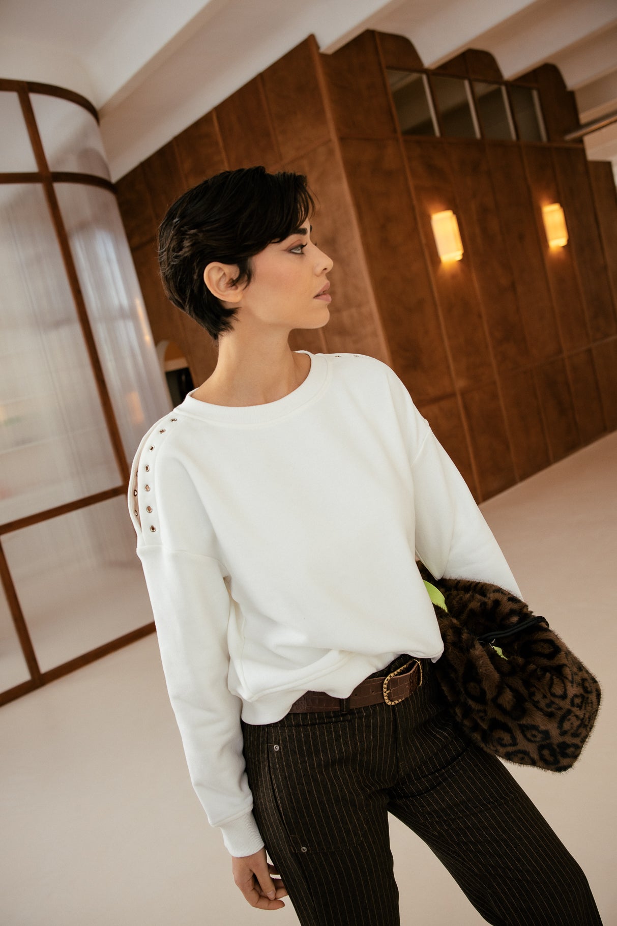 

Sweat à oeillets Femme Shawn ecru | Freeman T. Porter