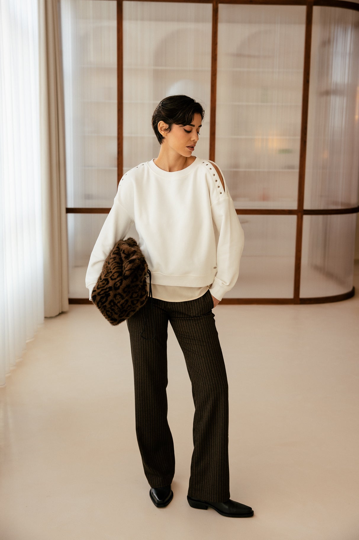 

Sweat à oeillets Femme Shawn ecru | Freeman T. Porter