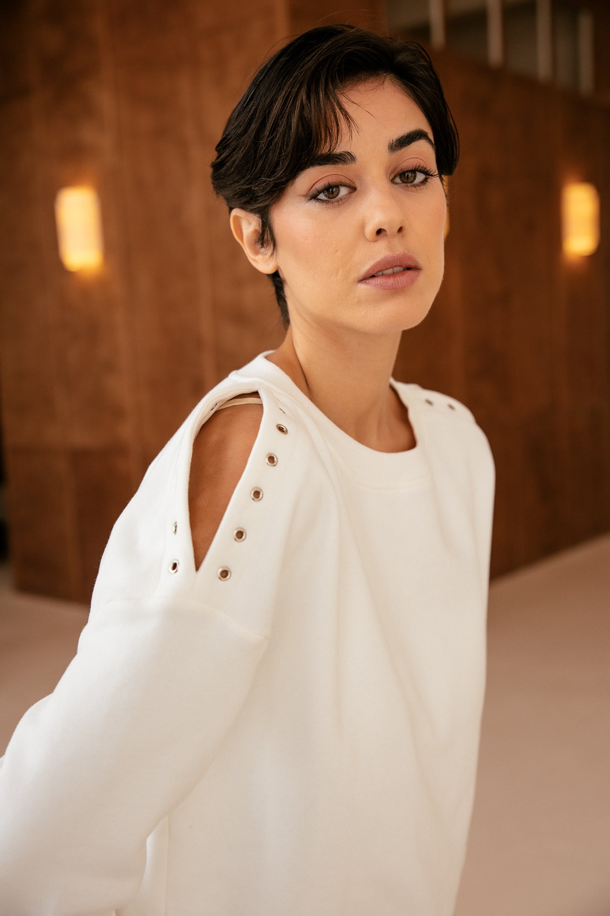 

Sweat à oeillets Femme Shawn ecru | Freeman T. Porter