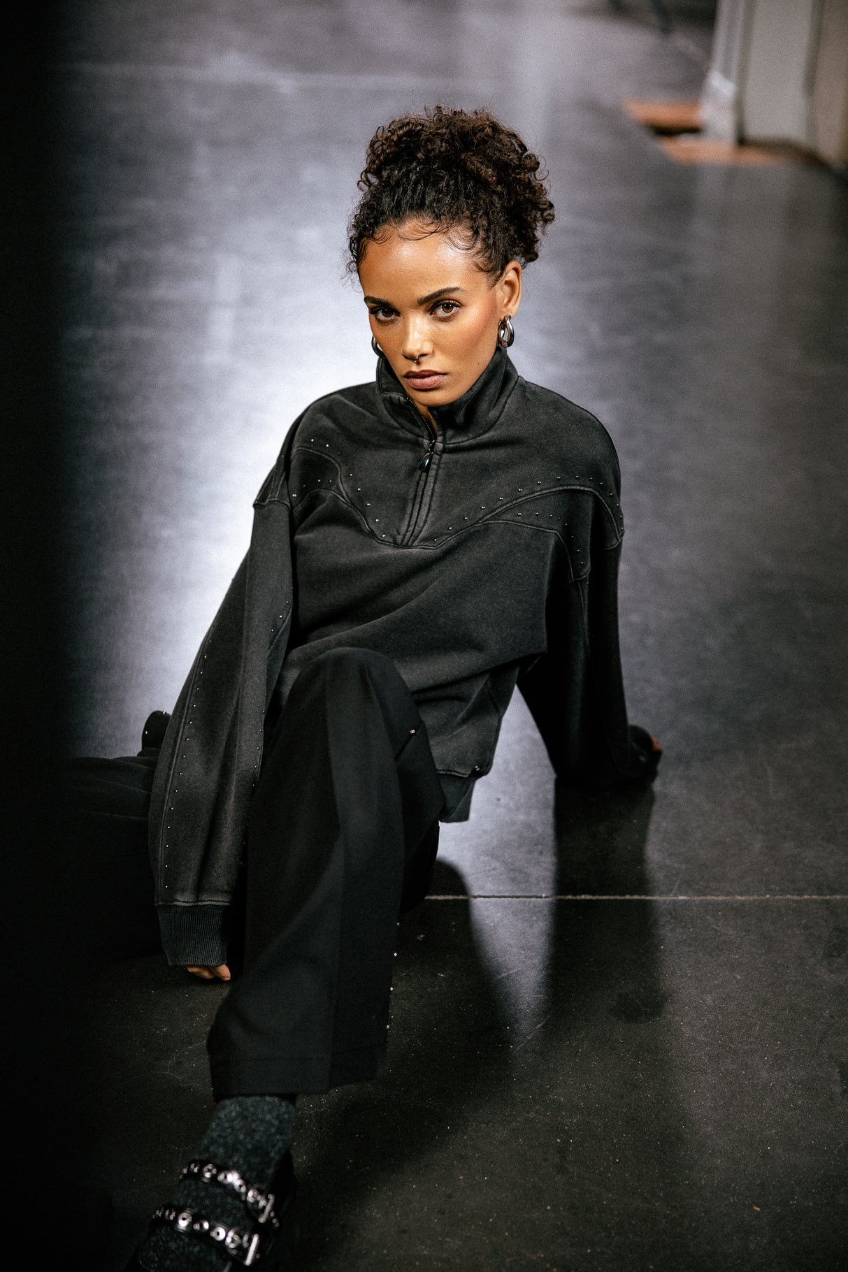 

Studded sweatshirt Women Sol Studs grey | Freeman T. Porter