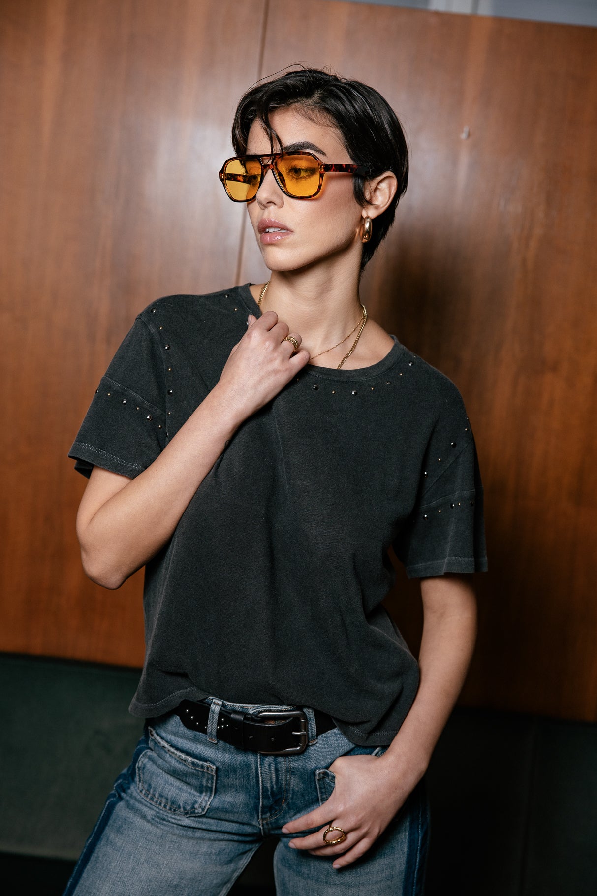   
            

T-Shirt détails cloutés Femme Typio Studs black | Freeman T. Porter
          