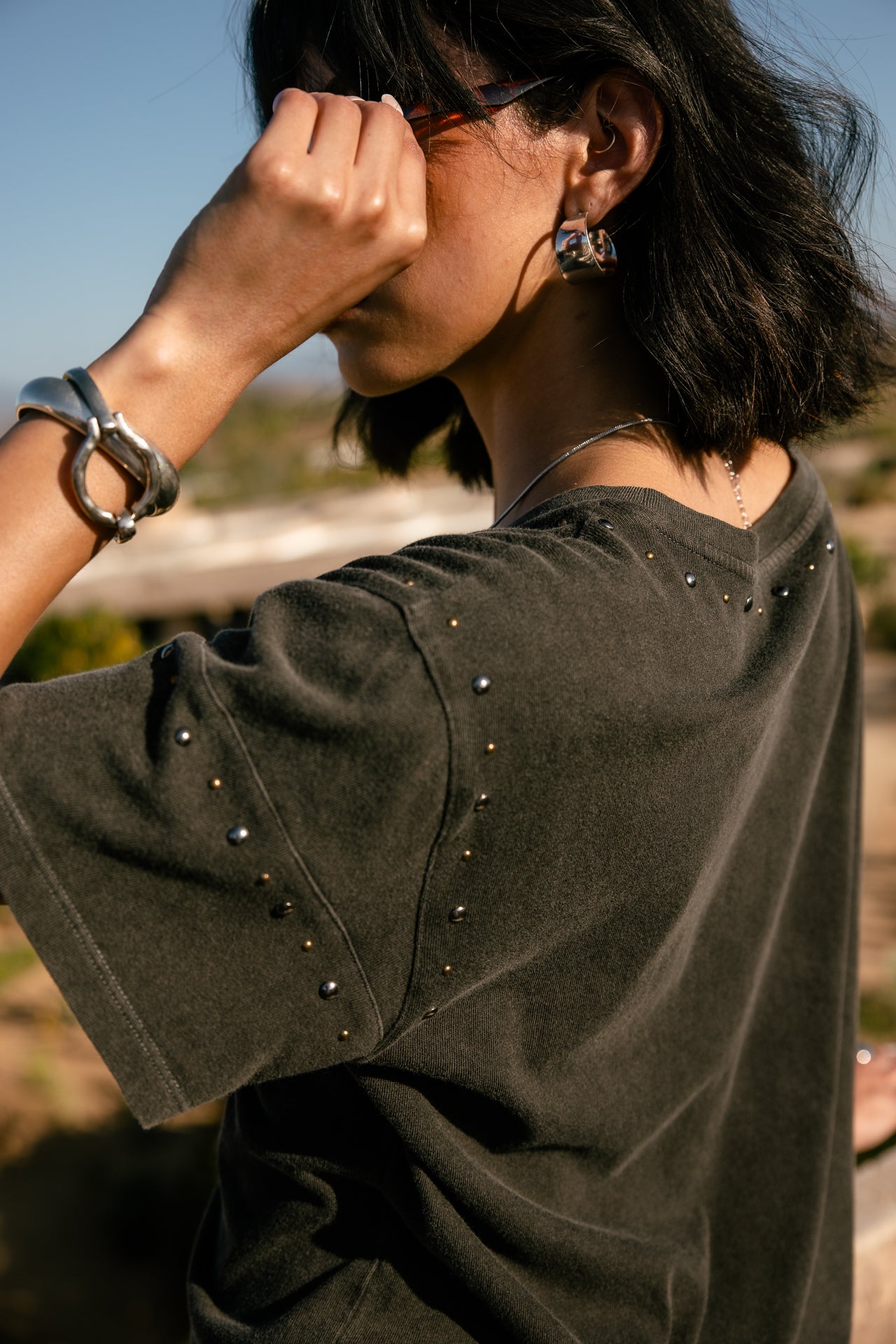 

T-Shirt détails cloutés Femme Typio Studs black | Freeman T. Porter