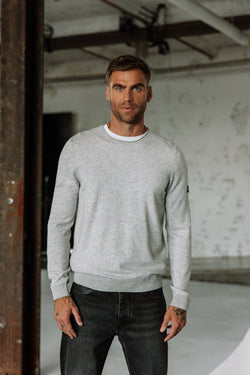 

Rundhals-Pullover Herren Sonny Macau melanged grey | Freeman T. Porter