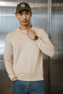 

Pull col rond Homme Sonny Macau egret | Freeman T. Porter