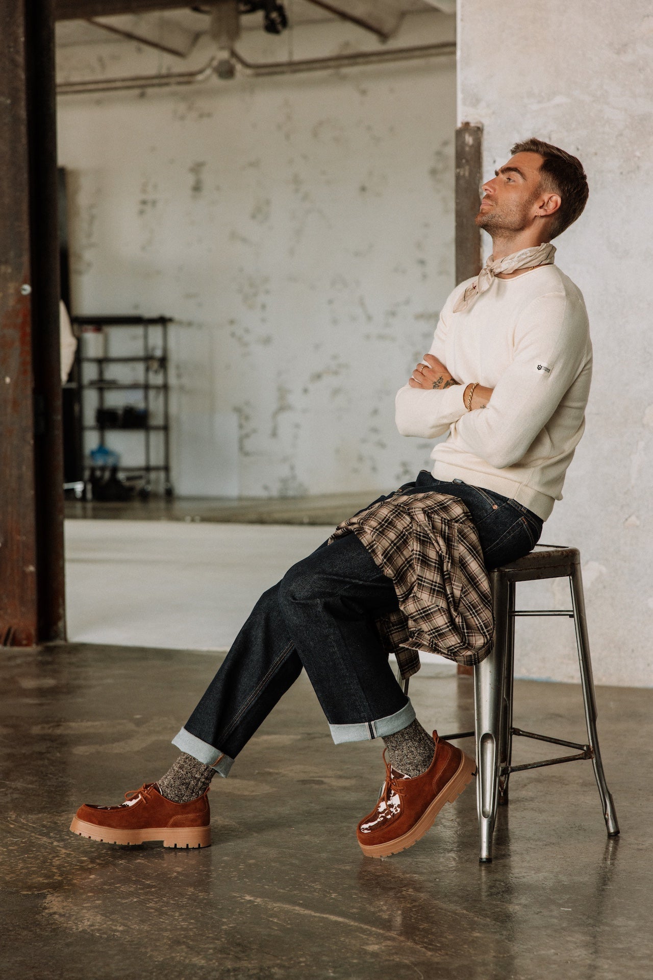 

Pull col rond Hombres Sonny Macau egret | Freeman T. Porter