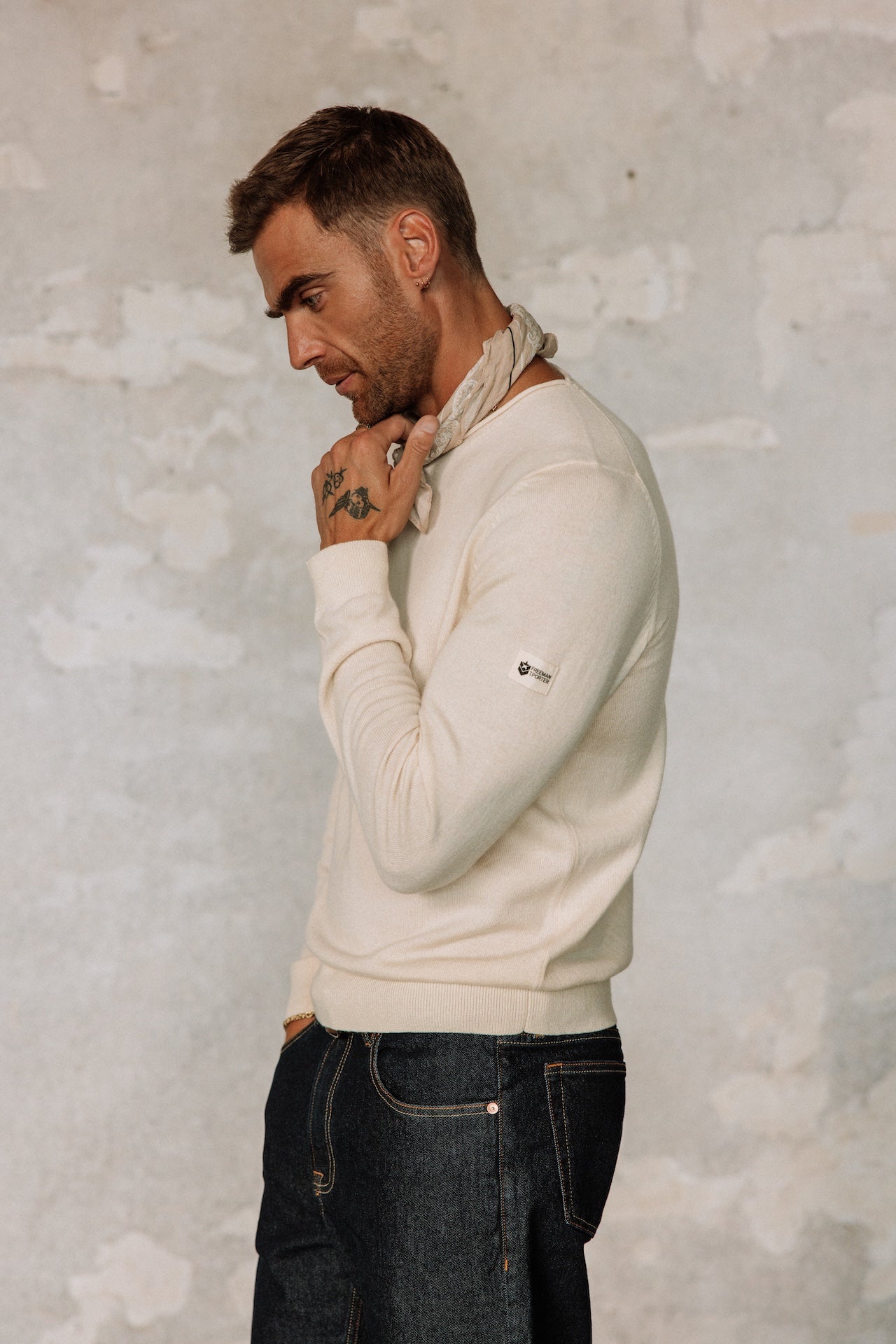 

Pull col rond Hombres Sonny Macau egret | Freeman T. Porter