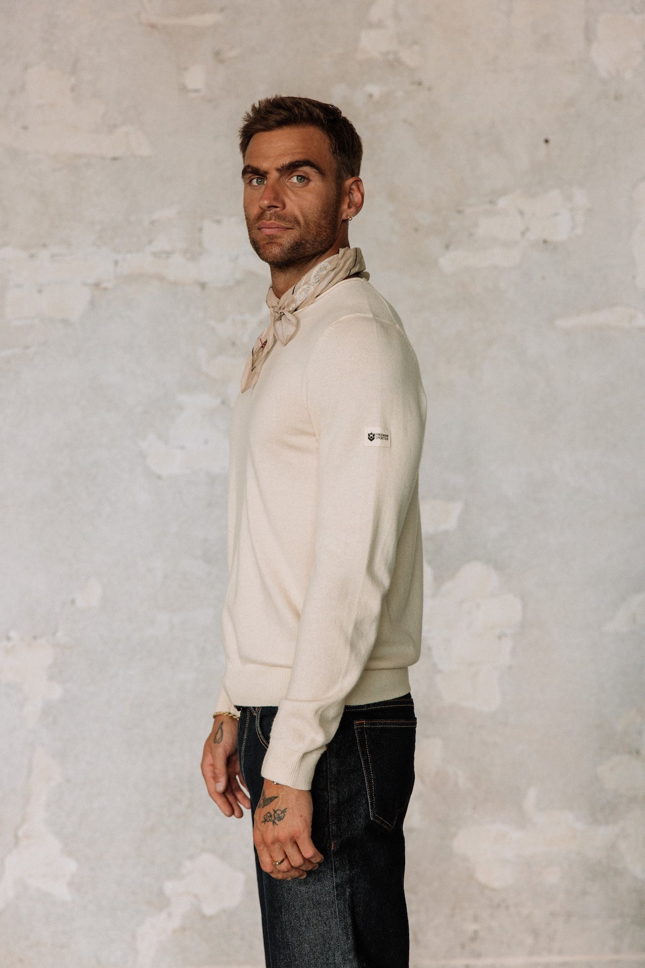 

Pull col rond Hombres Sonny Macau egret | Freeman T. Porter