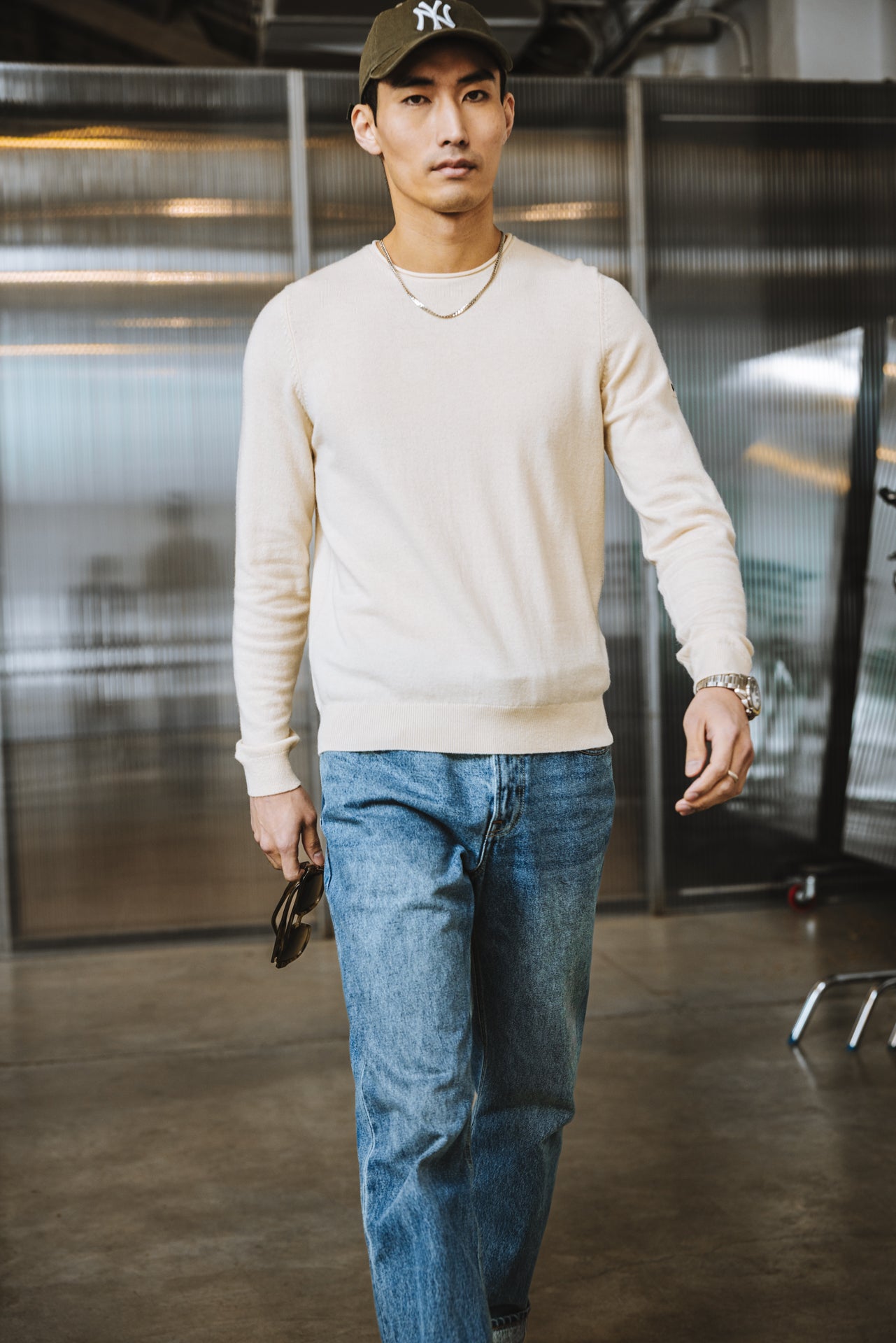 

Pull col rond Homme Sonny Macau egret | Freeman T. Porter