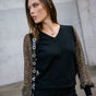 

Pull manches voile Mujer Laonie Soft Leo black | Freeman T. Porter