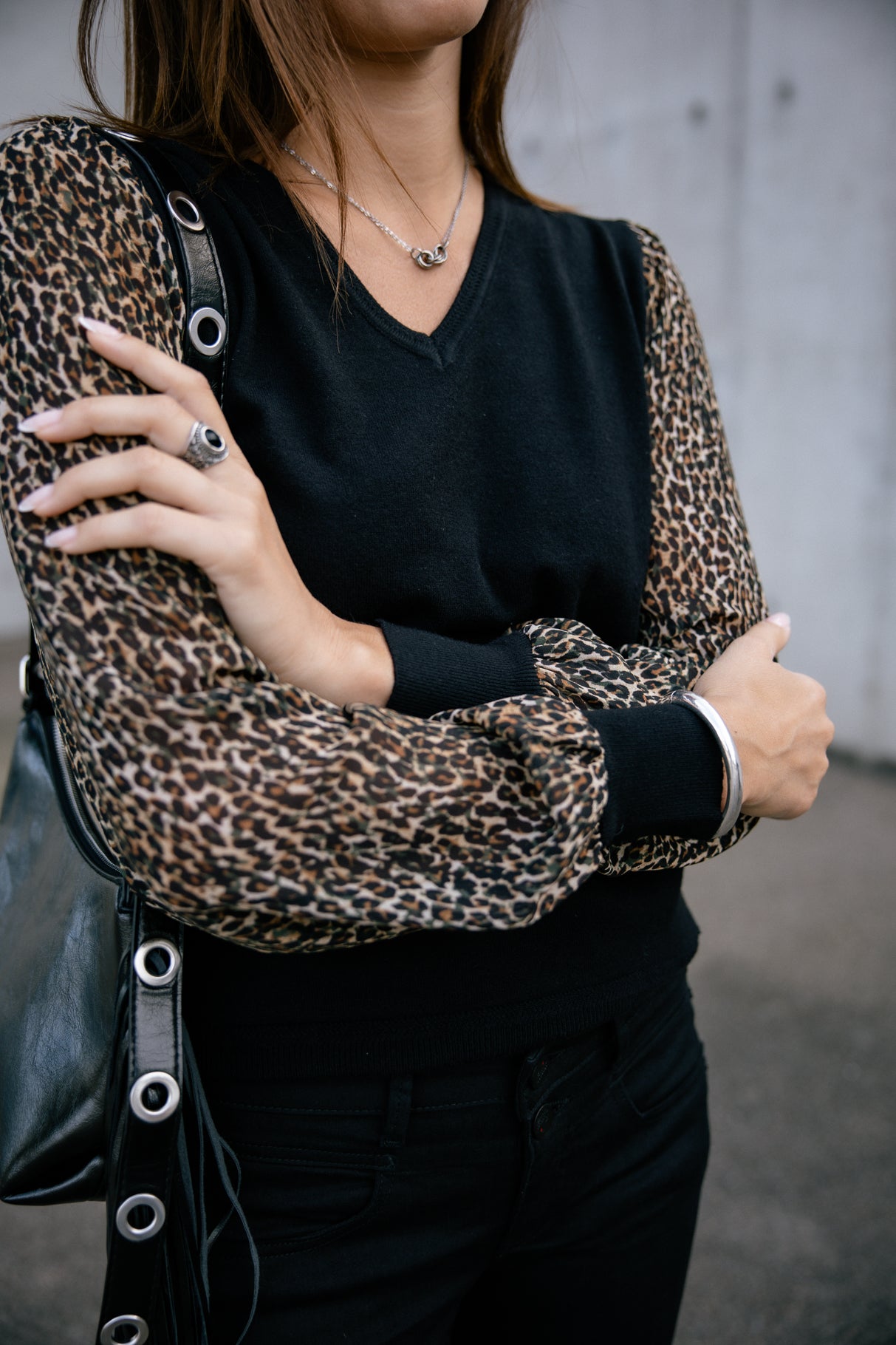 

Pull manches voile Mujer Laonie Soft Leo black | Freeman T. Porter
