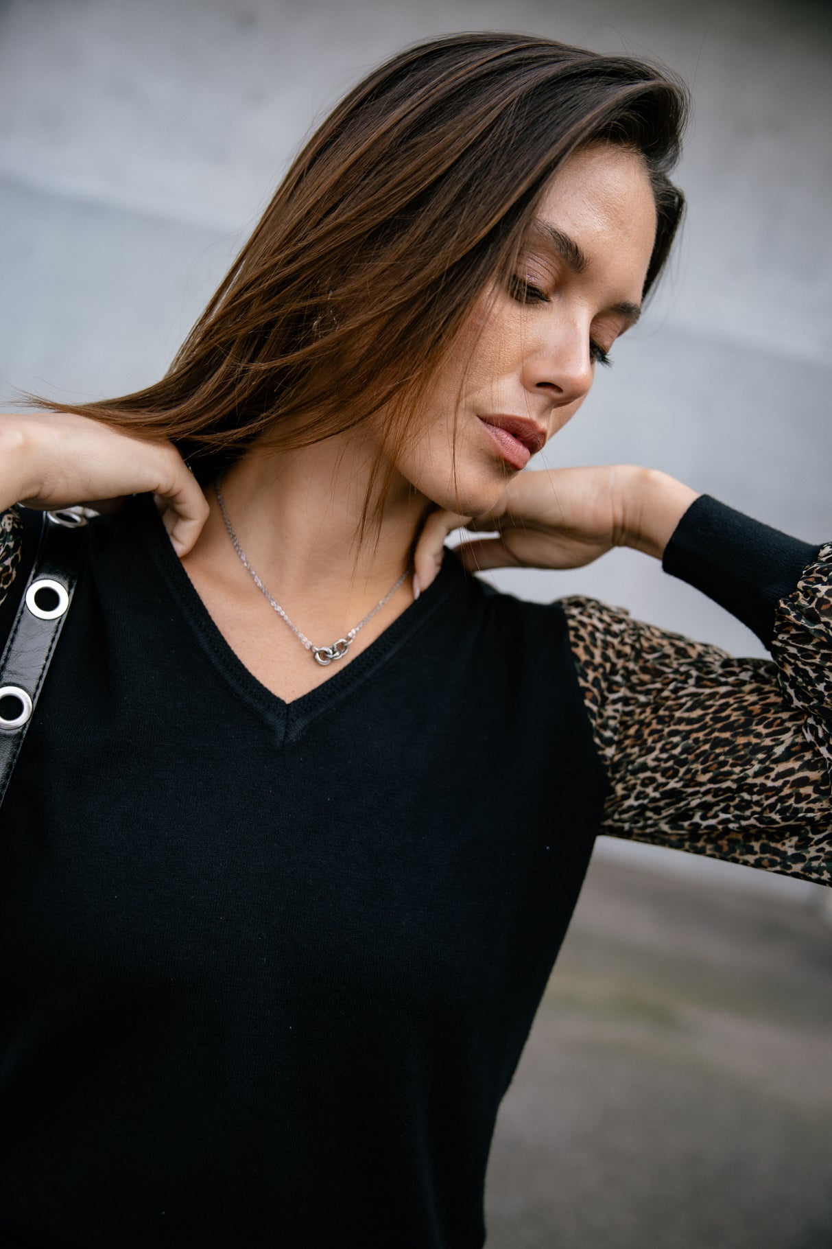 

Pull manches voile Mujer Laonie Soft Leo black | Freeman T. Porter