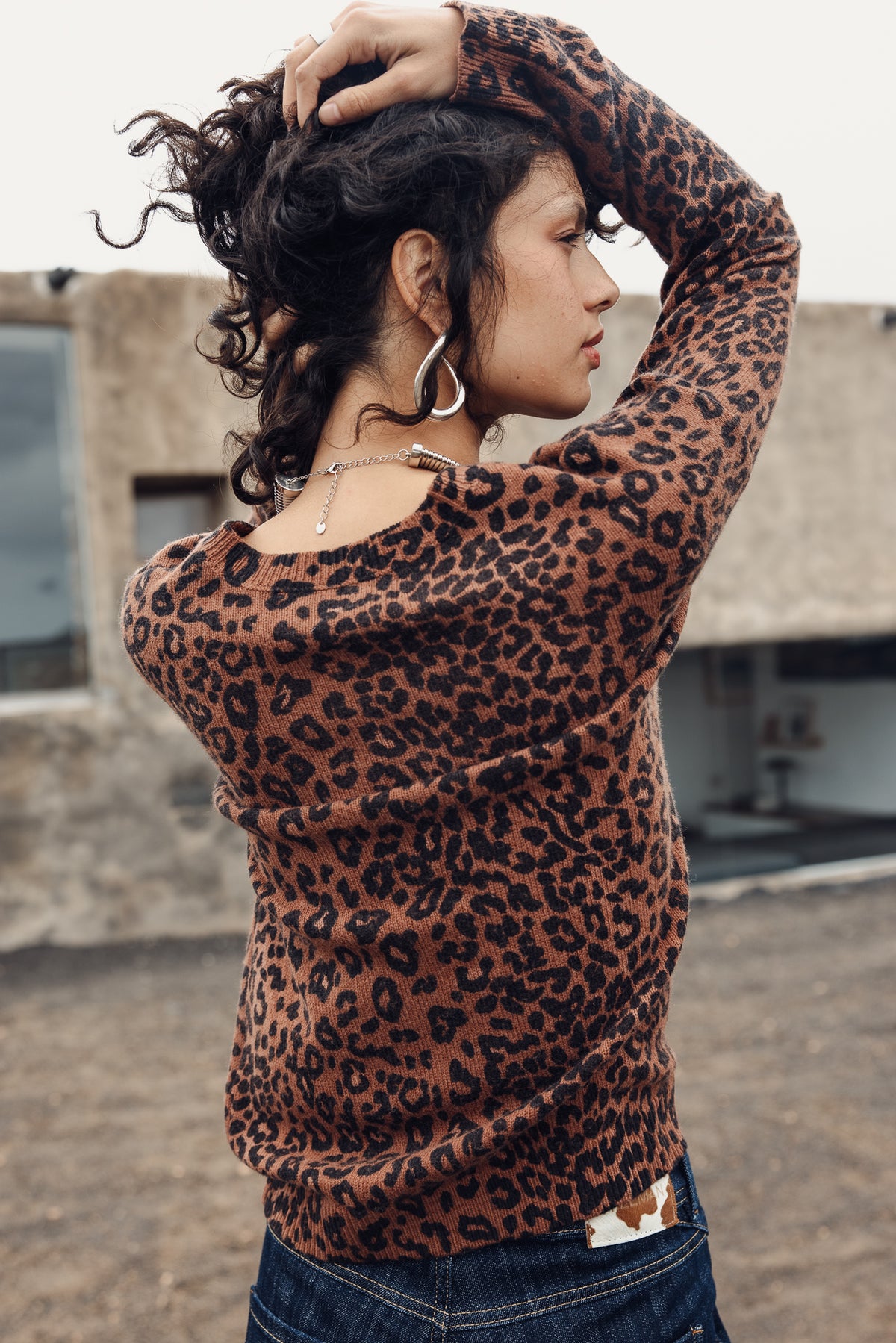 

Camisola com padrão leopardo Mulher Parina Deep Dye Leo brown sugar | Freeman T. Porter