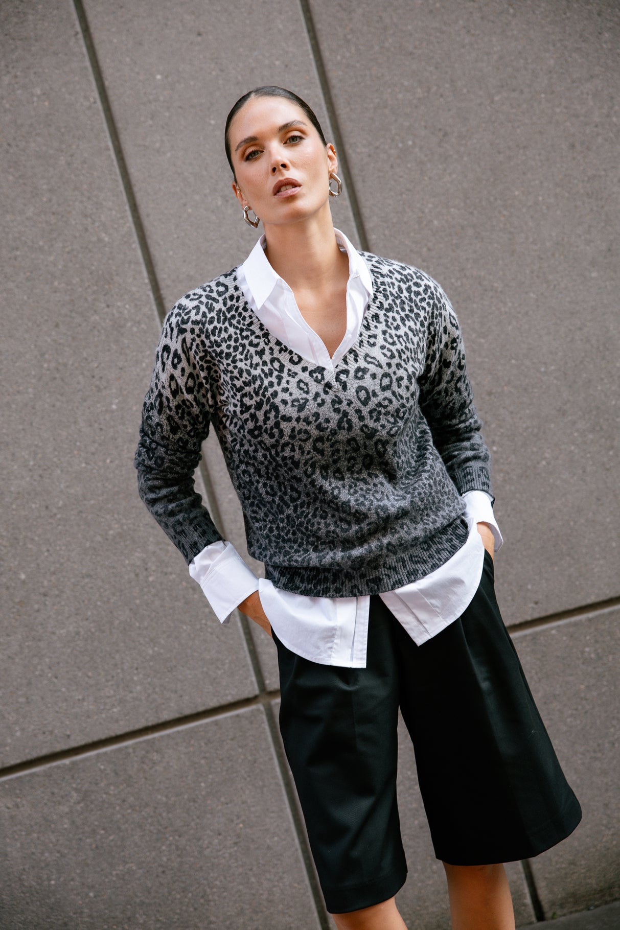 

Pull imprimé léopard Frau Parina Deep Dye Leo medium grey | Freeman T. Porter