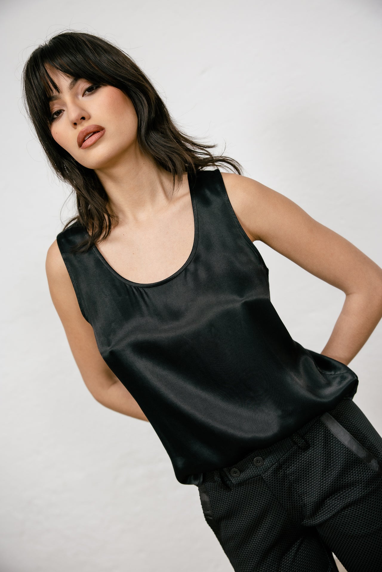 

Top sans manche Femme Dulcia Silk black | Freeman T. Porter