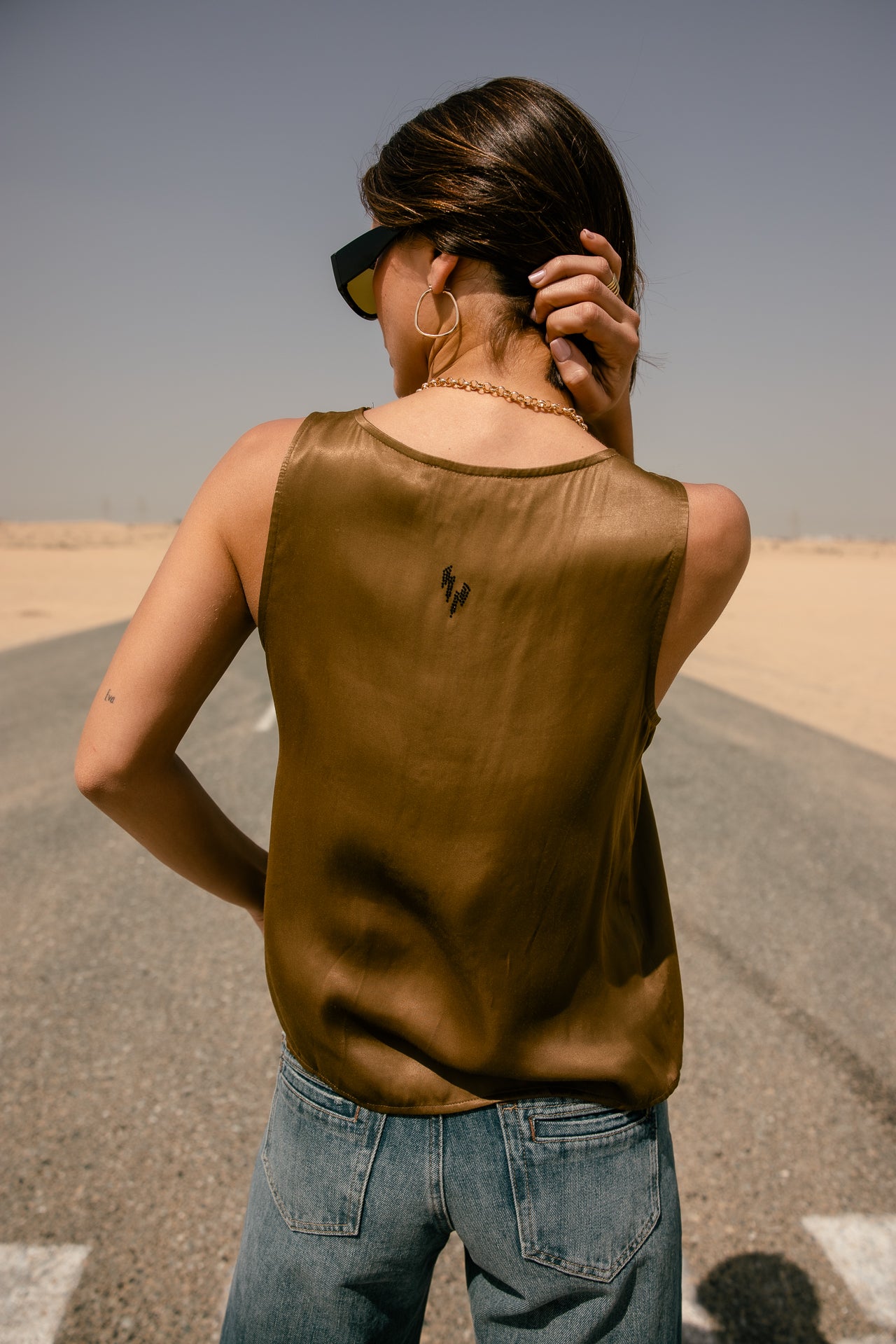 Women's Square Neck Sleeveless Front Bow Tie Closure Vest Top - A New Day Women's Square Neck Sleeveless Front Bow Tie Closure Vest Top - A New Day
