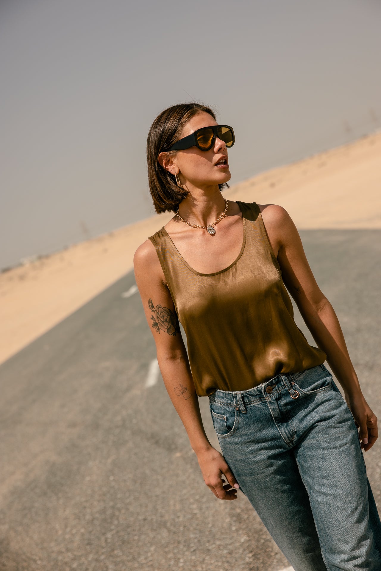 

Ärmelloses Top Damen Dulcia Silk bronze | Freeman T. Porter