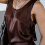 

Top sans manche Femme Dulcia Silk hot chocolate | Freeman T. Porter