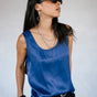 

Top sans manche Femme Dulcia Silk bellwether blue | Freeman T. Porter