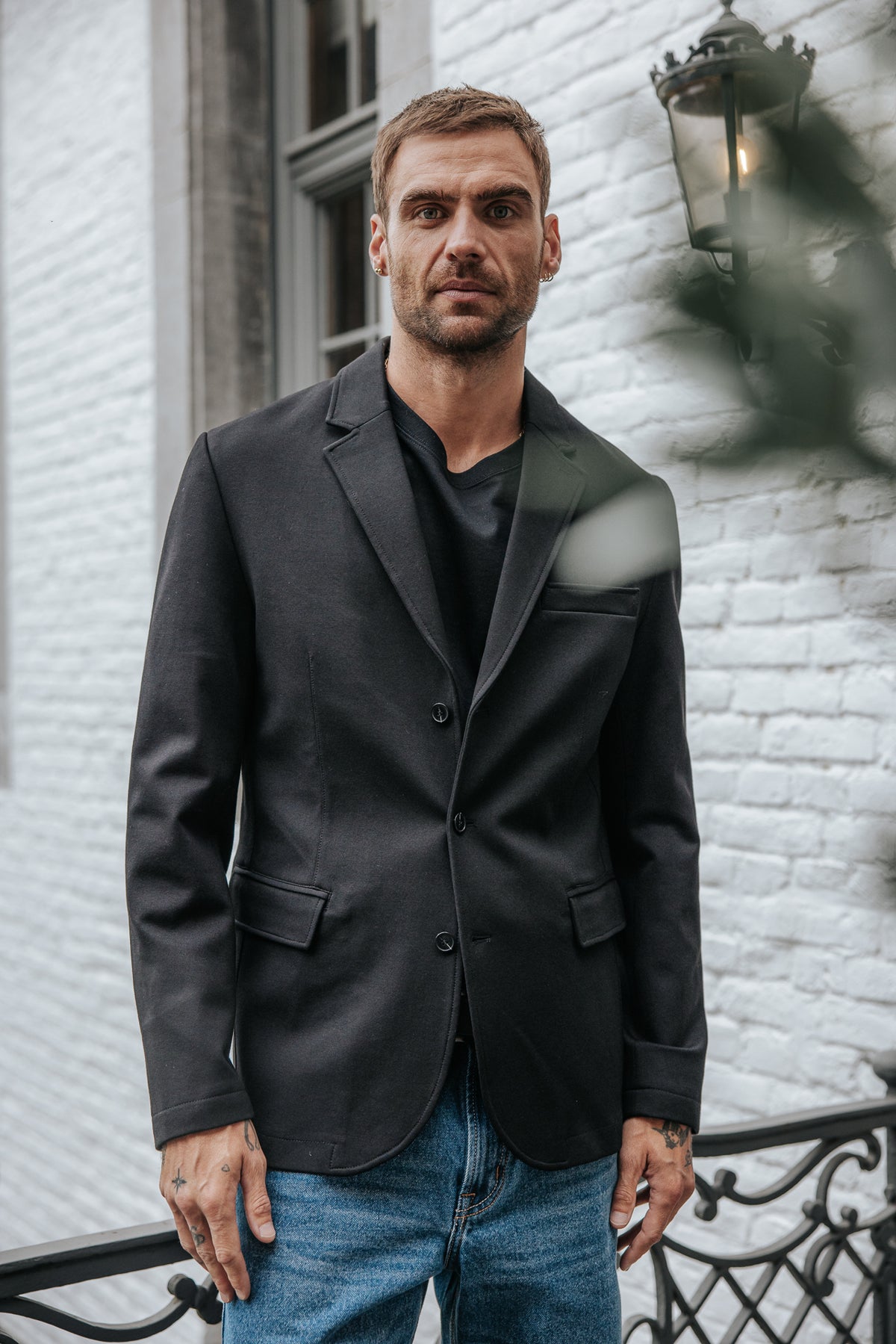 

Blazer entallado Hombre Tomass Comfy black | Freeman T. Porter