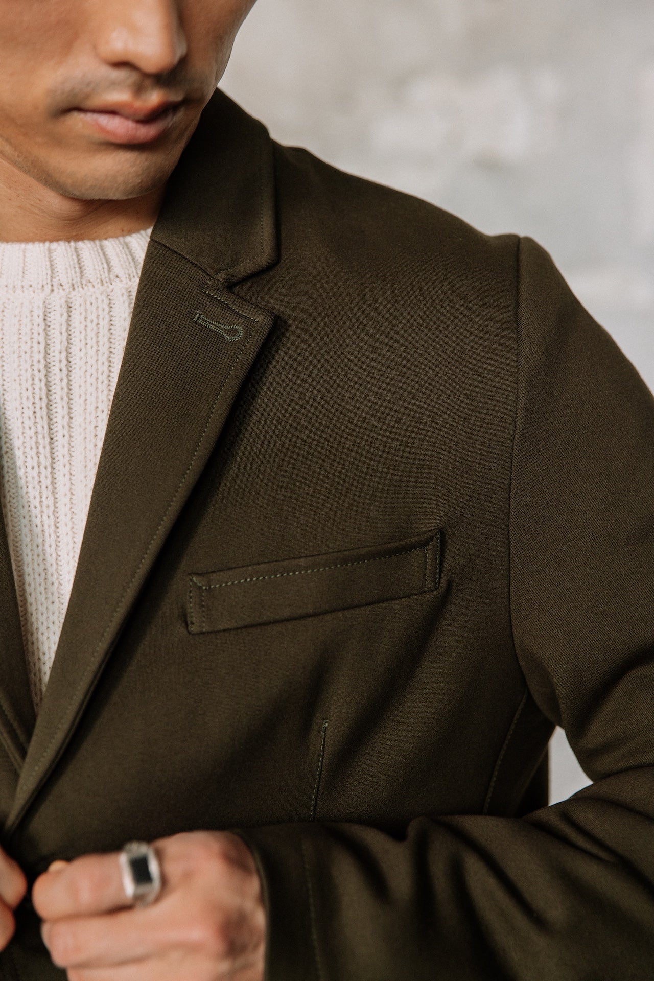 

Blazer cintré Homme Tomass Comfy olive night | Freeman T. Porter