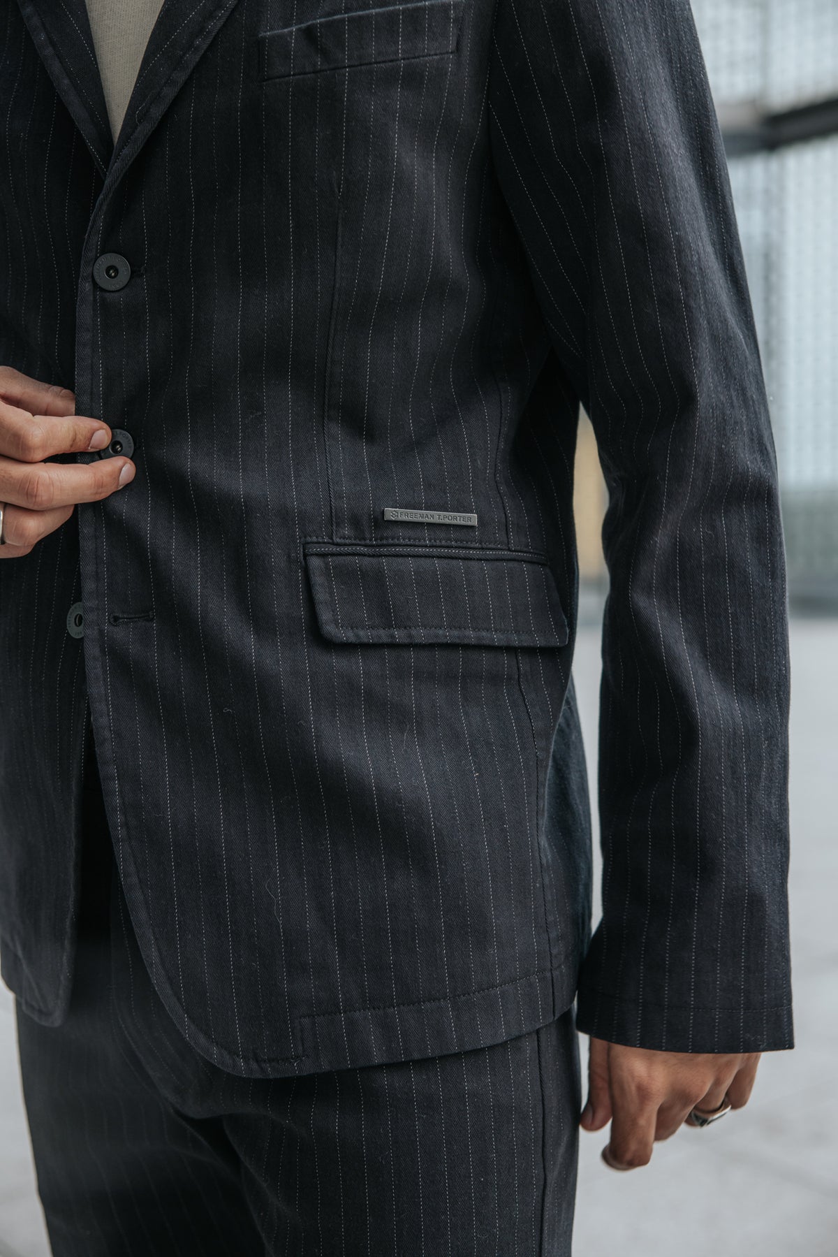 

Blazer entallada Hombre Tomass Kult black | Freeman T. Porter