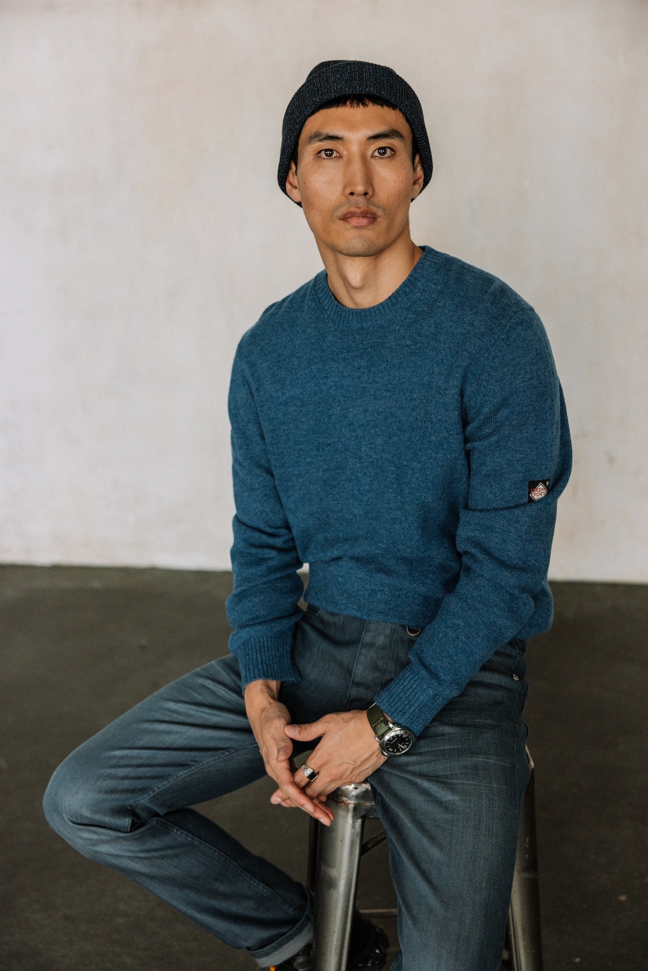 
              

Pull en laine Hombres Solino Lainey navy peony | Freeman T. Porter
            