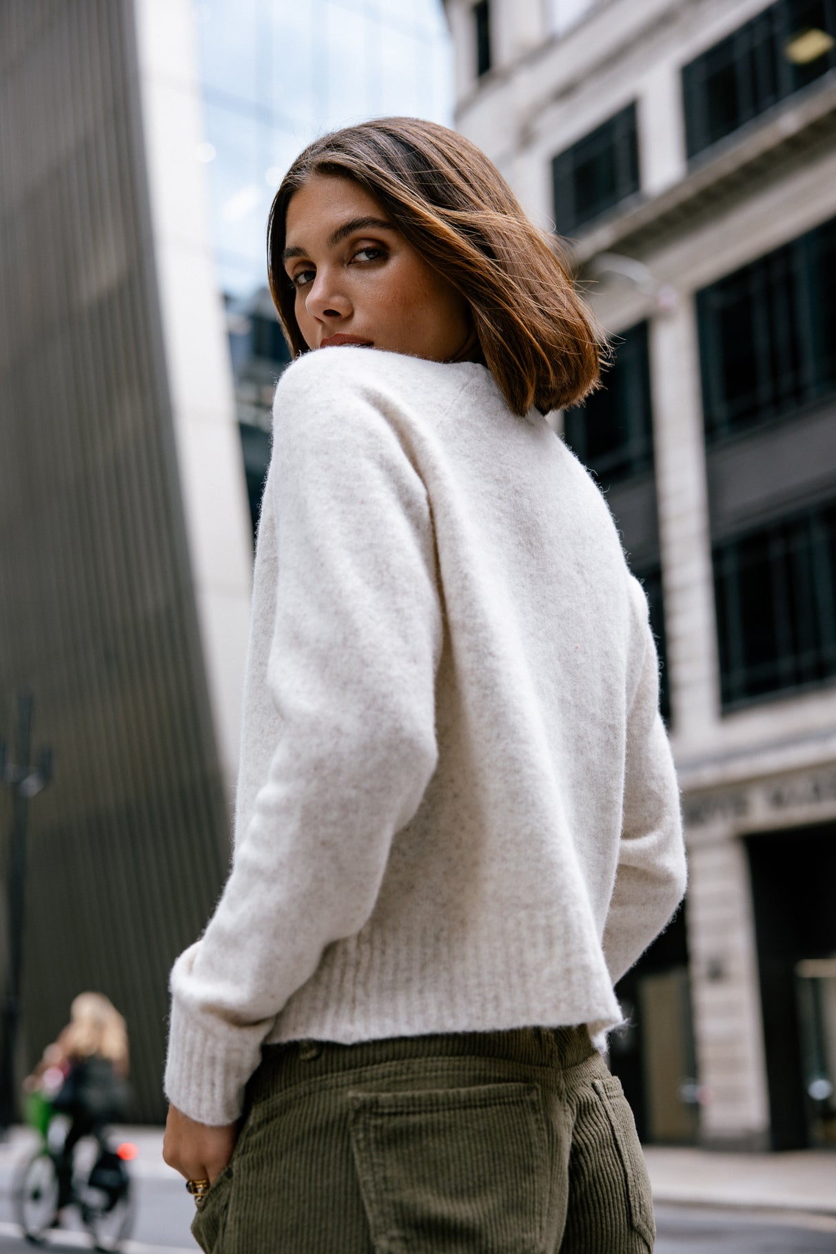

Cardigan  Frau Clarane Plain ecru | Freeman T. Porter