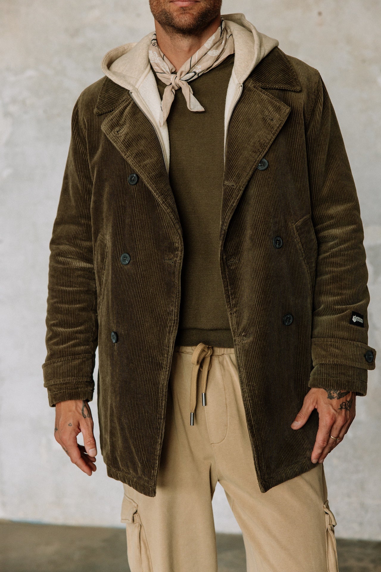 

Manteau en velours Homme Daril Big Corduroy olive night | Freeman T. Porter
