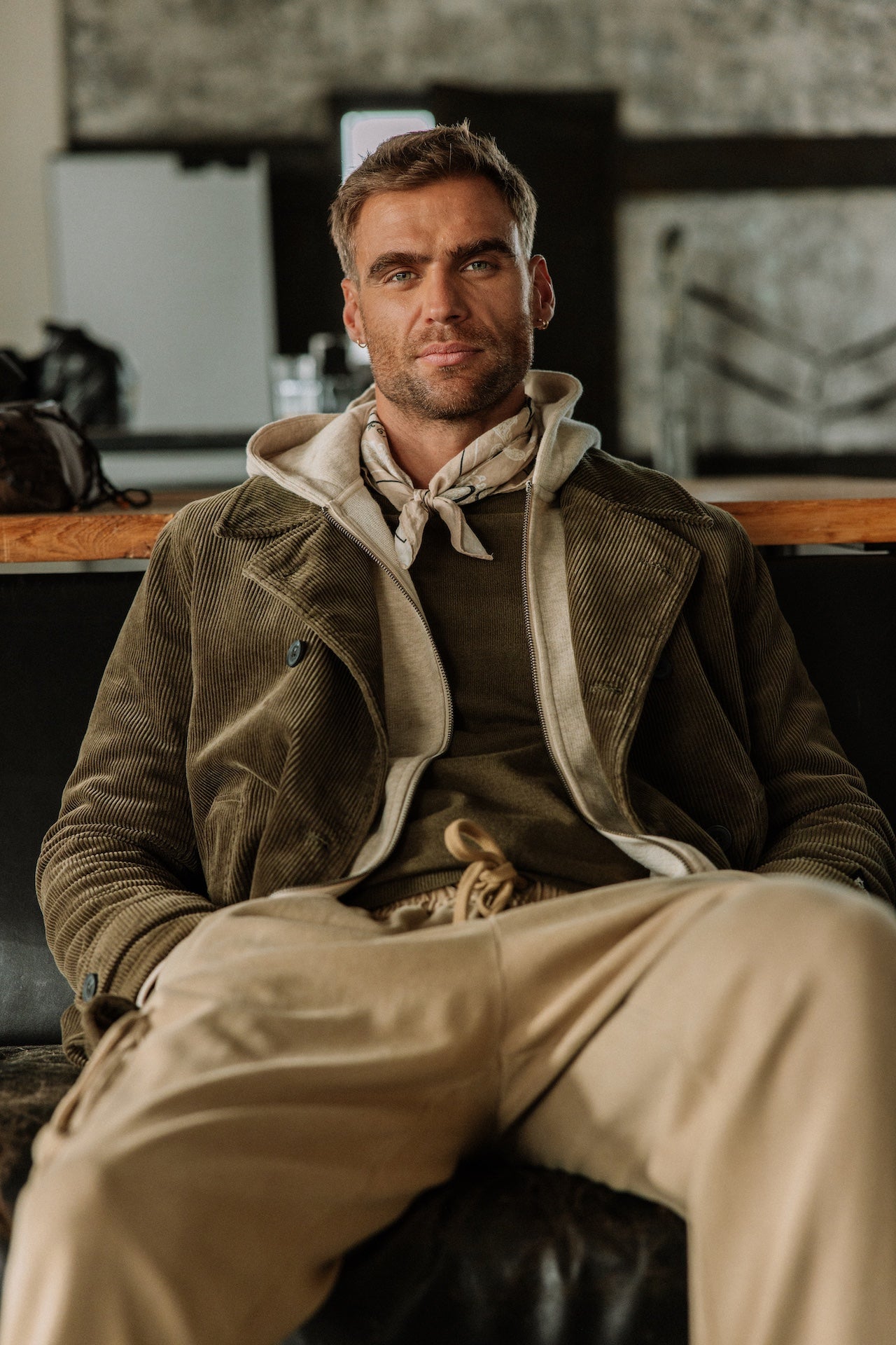 

Manteau en velours Homme Daril Big Corduroy olive night | Freeman T. Porter
