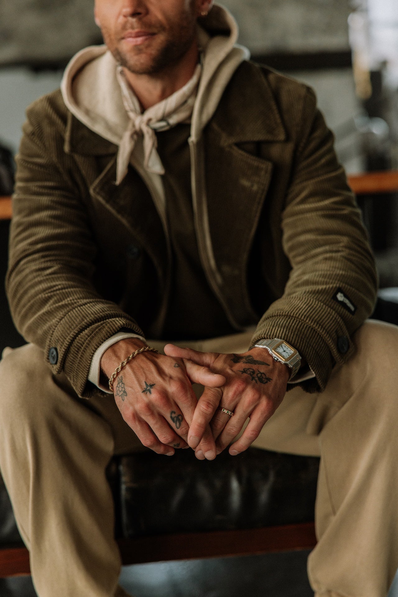 

Manteau en velours Homme Daril Big Corduroy olive night | Freeman T. Porter