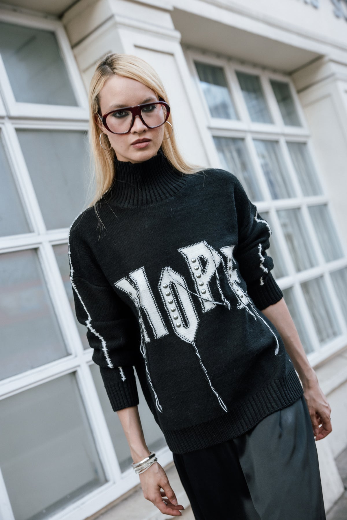 

Pullover mit Fransen-Details Damen Pears Rock black | Freeman T. Porter