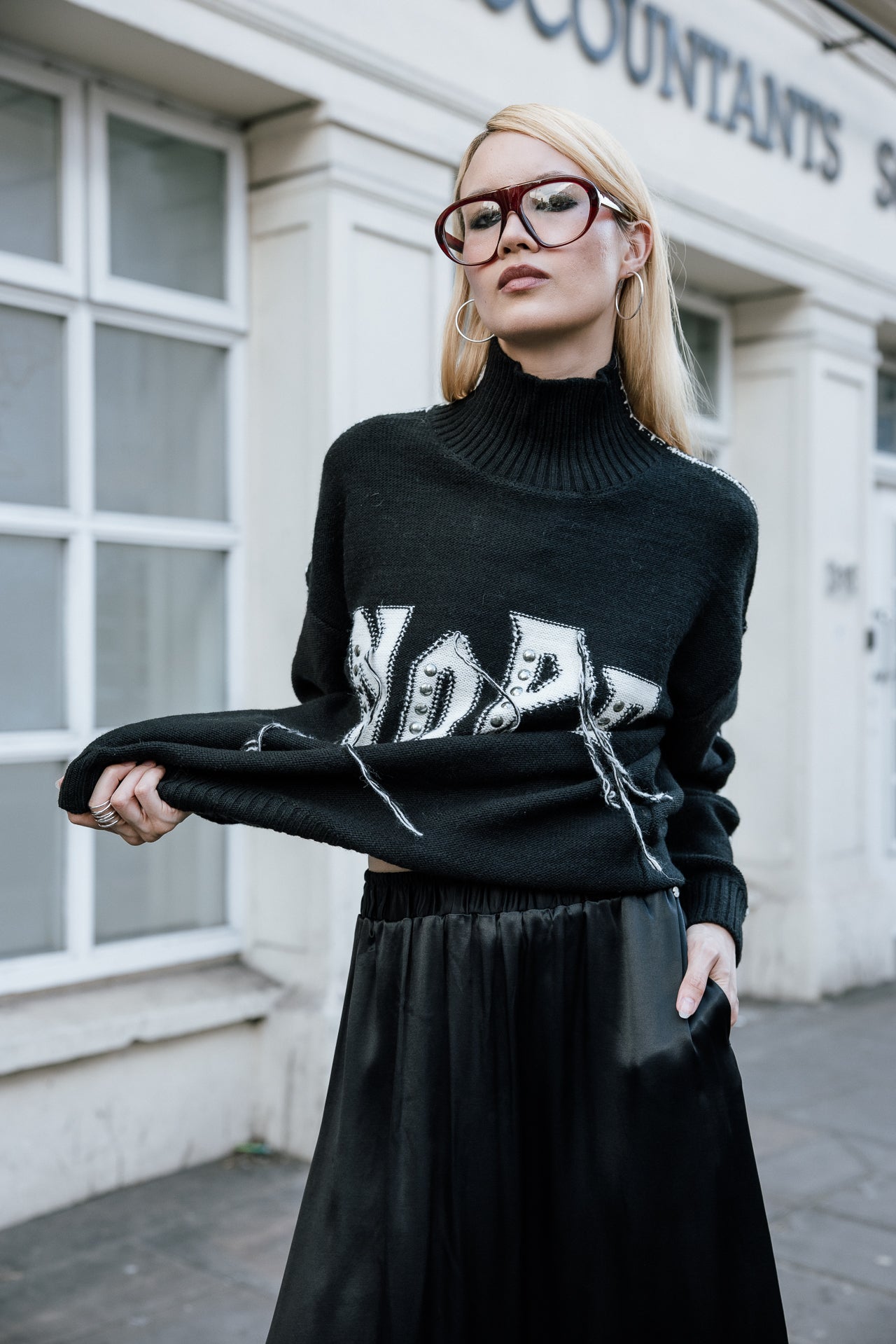 

Pullover mit Fransen-Details Damen Pears Rock black | Freeman T. Porter