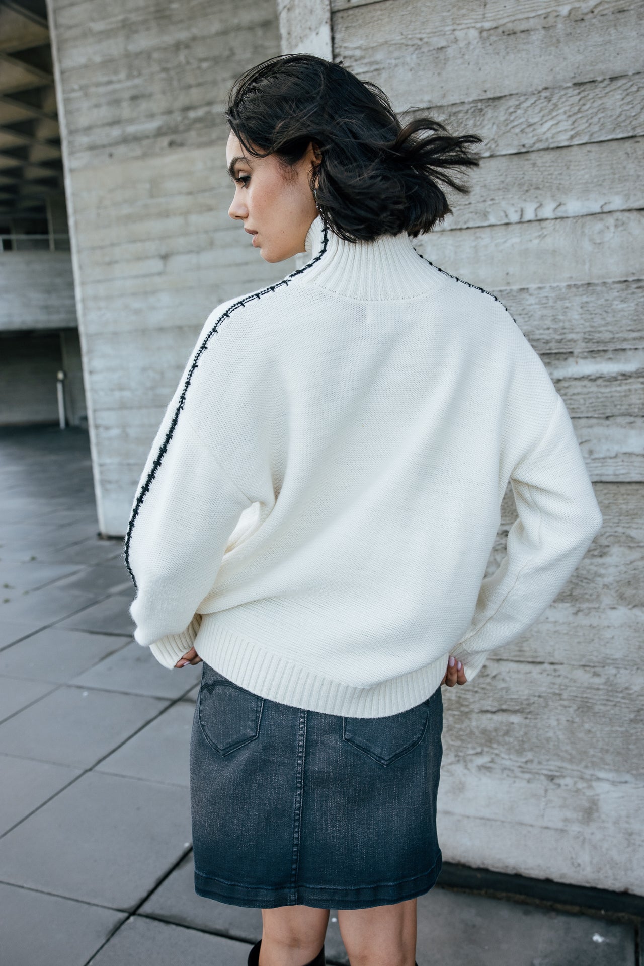 

Pull détails frangés  Femme Pears Rock off white | Freeman T. Porter