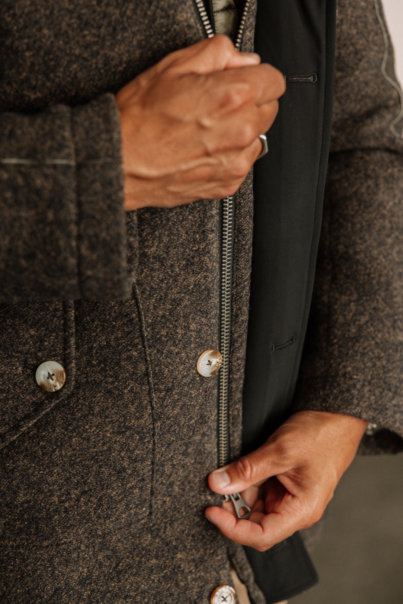 

Mateau avec gilet doudoune  Homme Cary Double brown | Freeman T. Porter