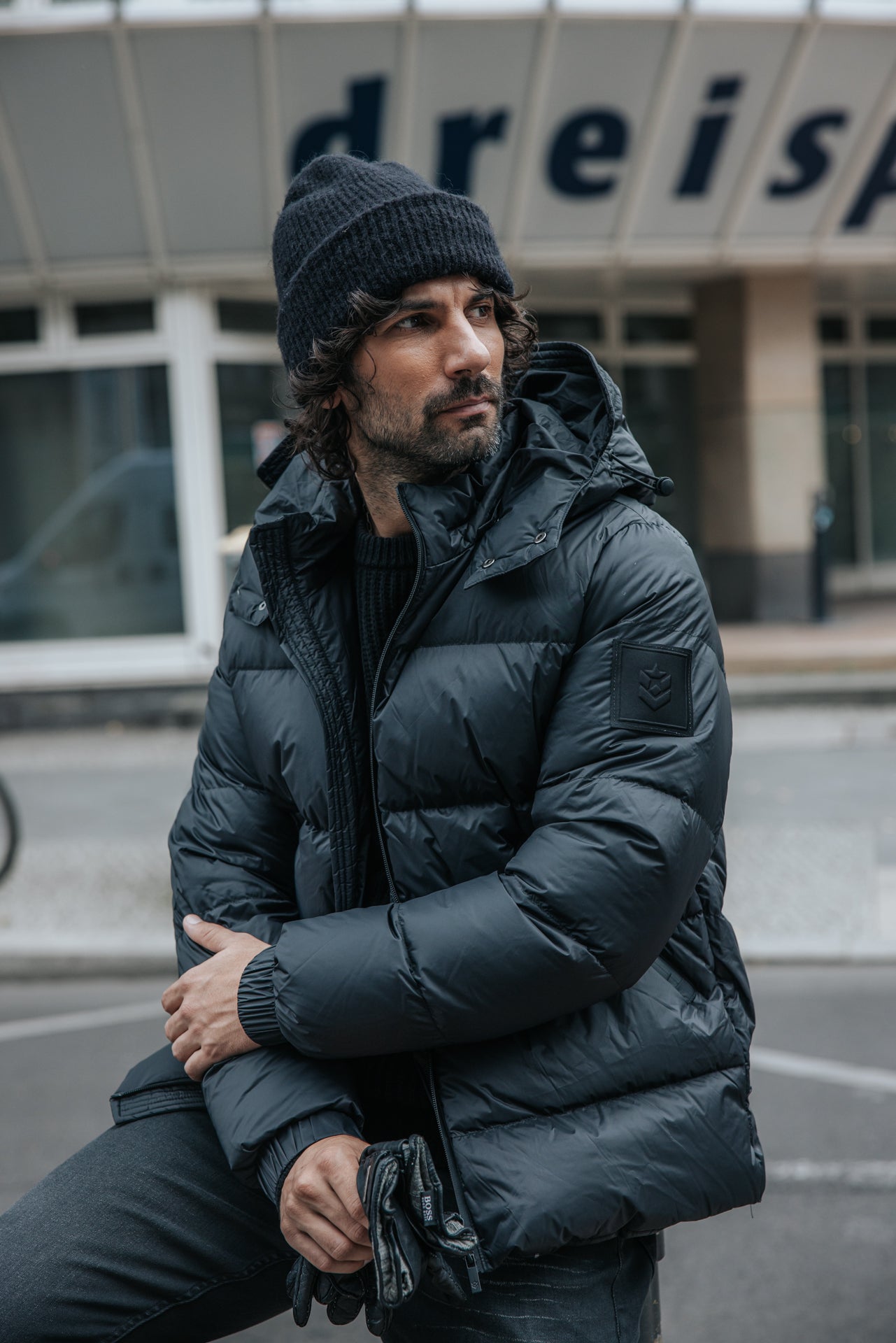 

Plumífero con capucha Hombre Conor Nylon black | Freeman T. Porter
