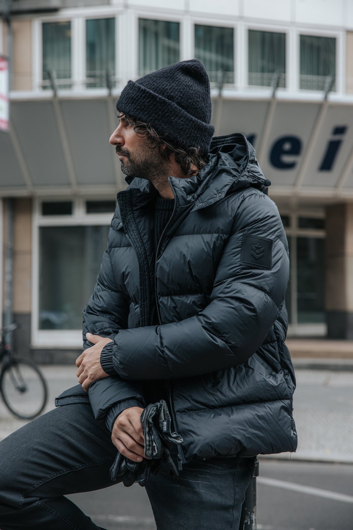 

Plumífero con capucha Hombre Conor Nylon black | Freeman T. Porter