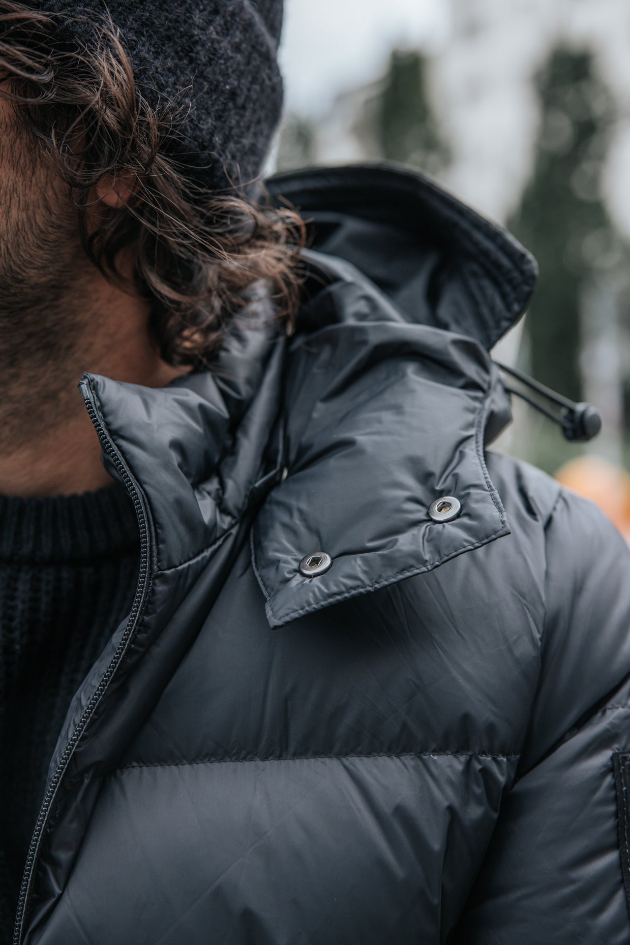 

Plumífero con capucha Hombre Conor Nylon black | Freeman T. Porter