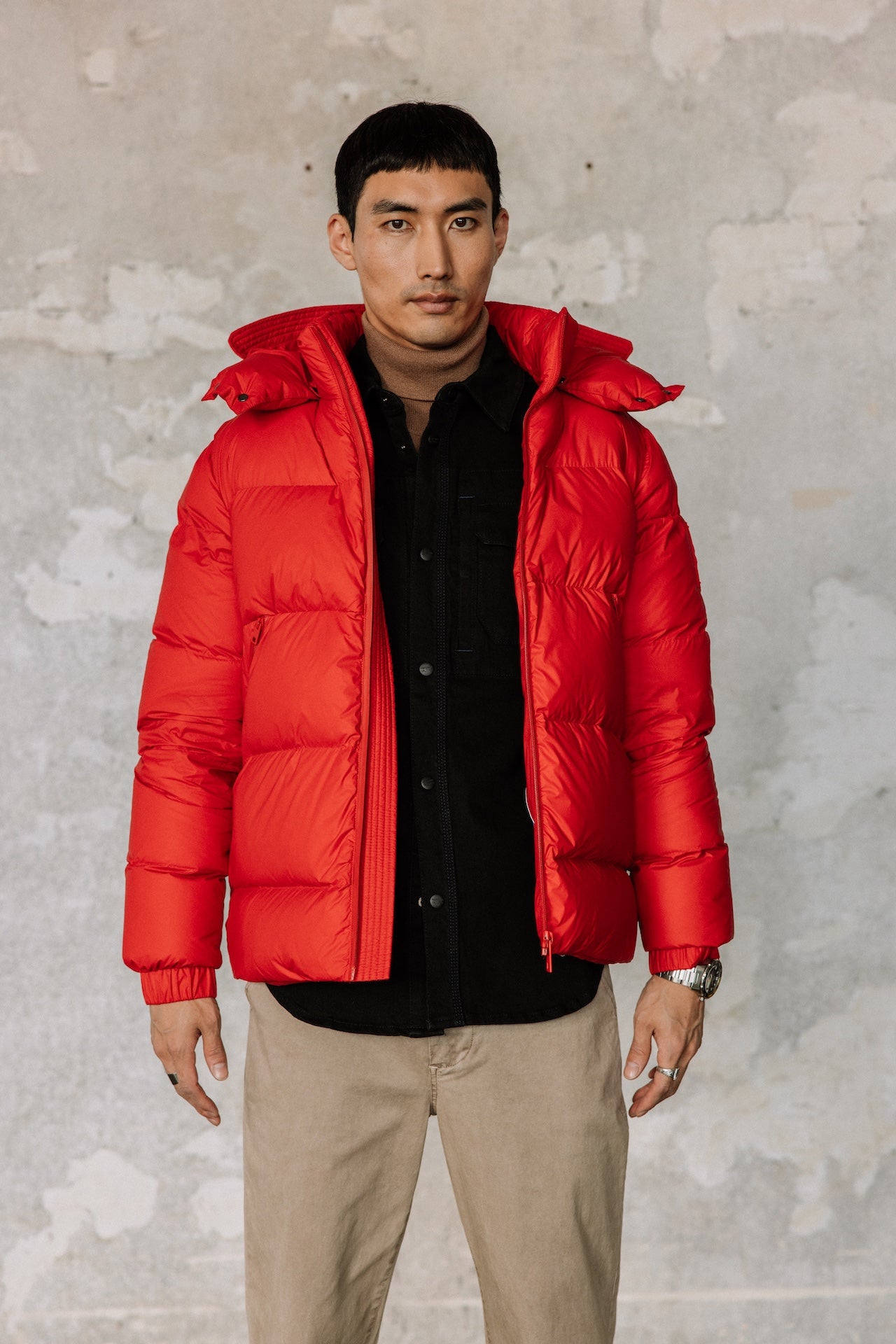 

Doudoune à capuche Homme Conor Nylon chinese red | Freeman T. Porter