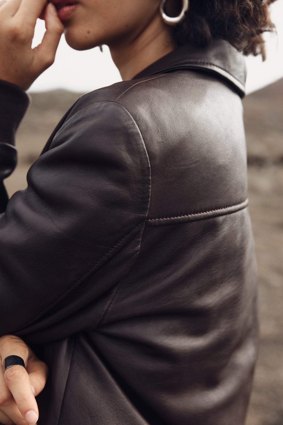 

Bomber en cuir Femme Virgy Leather brown | Freeman T. Porter
