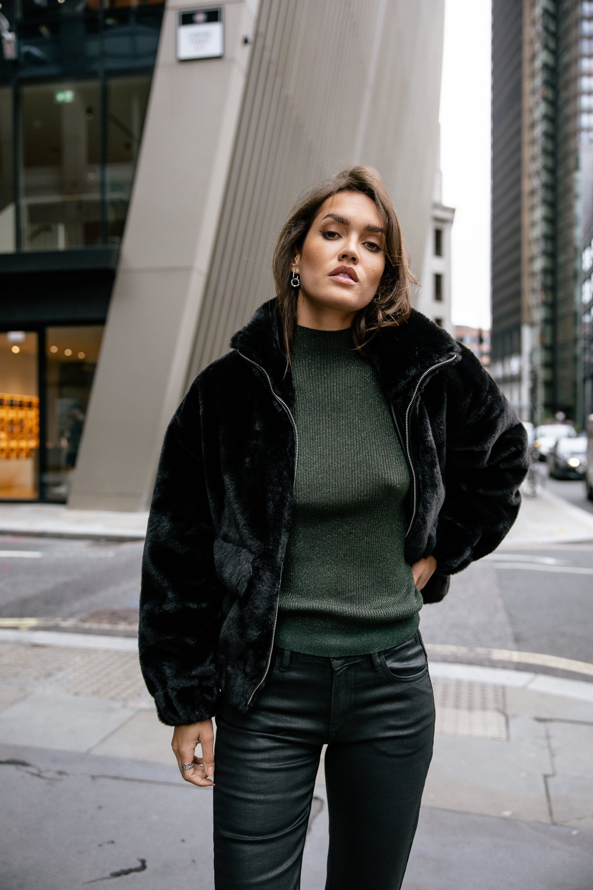 

Veste fourrée Woman Solly Fur black | Freeman T. Porter